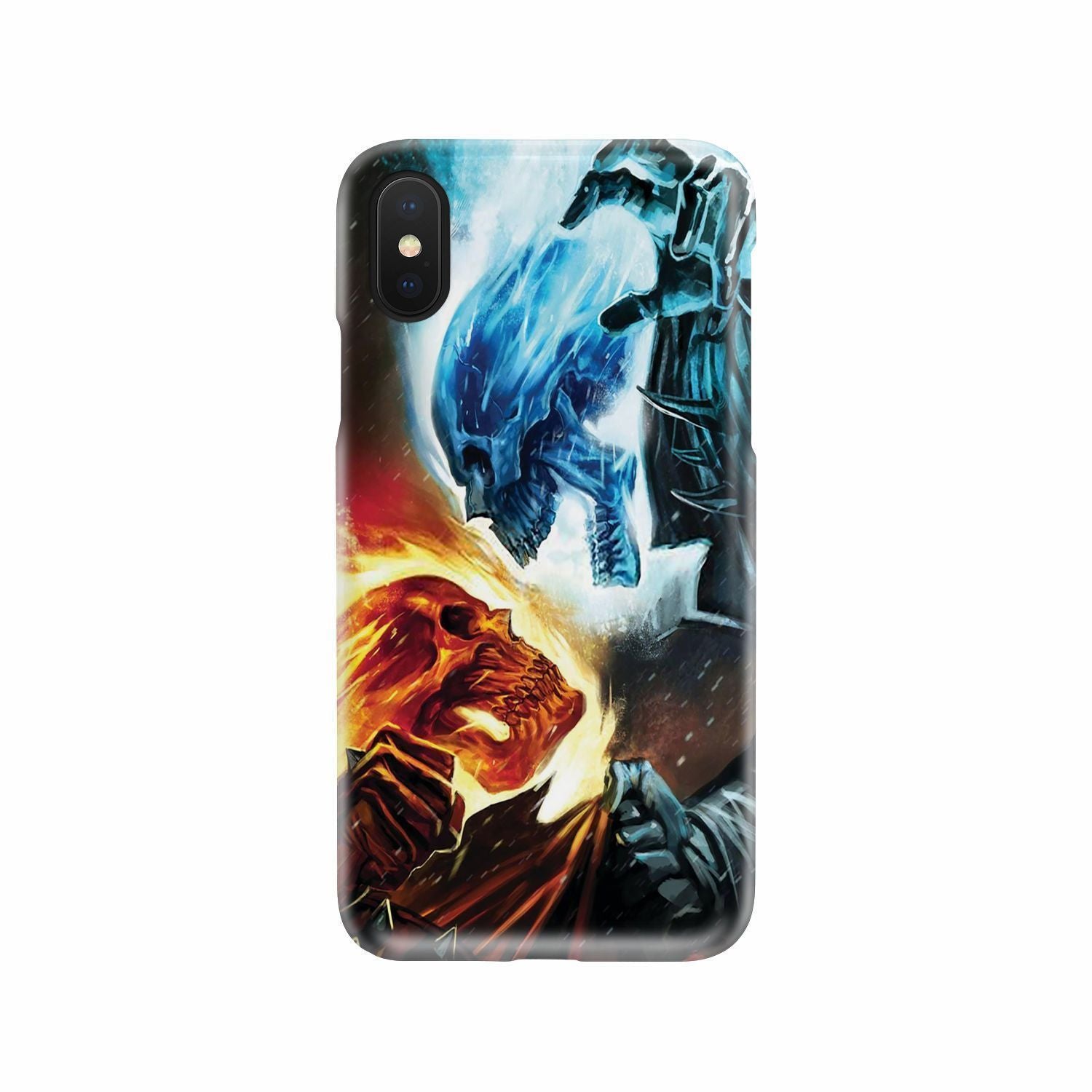 Fire and ice skull phone case-Phone Case-wc-fulfillment-iPhone X-Vibe Cosy™