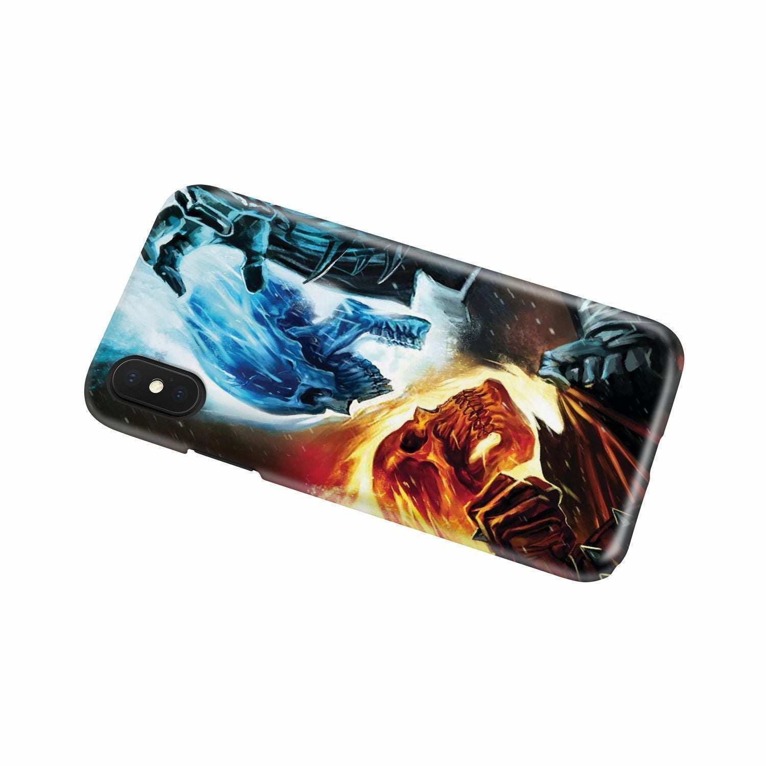 Fire and ice skull phone case-Phone Case-wc-fulfillment-iPhone X-Vibe Cosy™