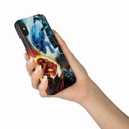 Fire and ice skull phone case-Phone Case-wc-fulfillment-iPhone X-Vibe Cosy™