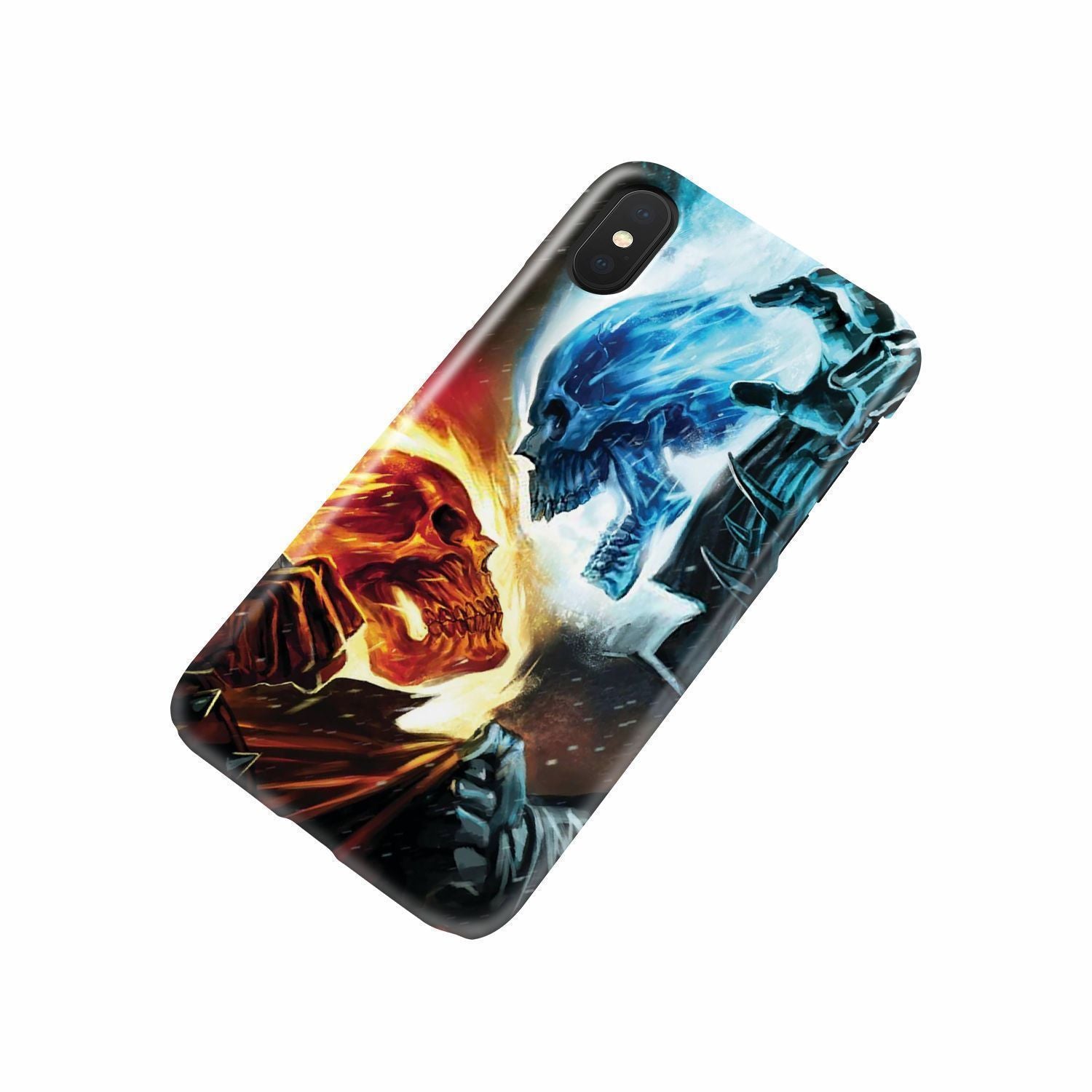 Fire and ice skull phone case-Phone Case-wc-fulfillment-iPhone X-Vibe Cosy™