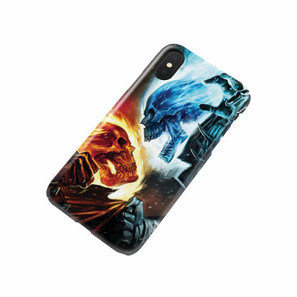 Fire and ice skull phone case-Phone Case-wc-fulfillment-iPhone X-Vibe Cosy™