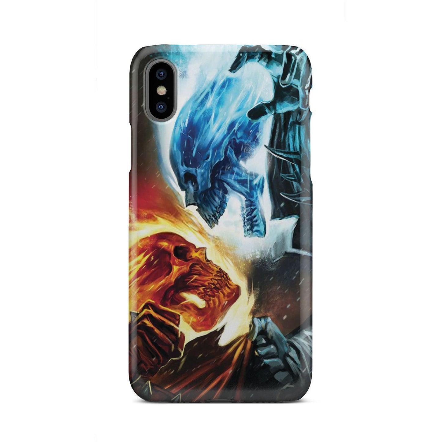 Fire and ice skull phone case-Phone Case-wc-fulfillment-iPhone X-Vibe Cosy™