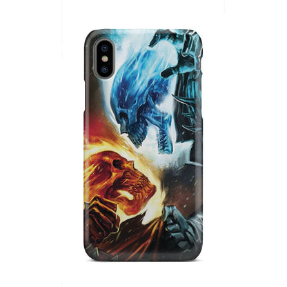 Fire and ice skull phone case-Phone Case-wc-fulfillment-iPhone X-Vibe Cosy™