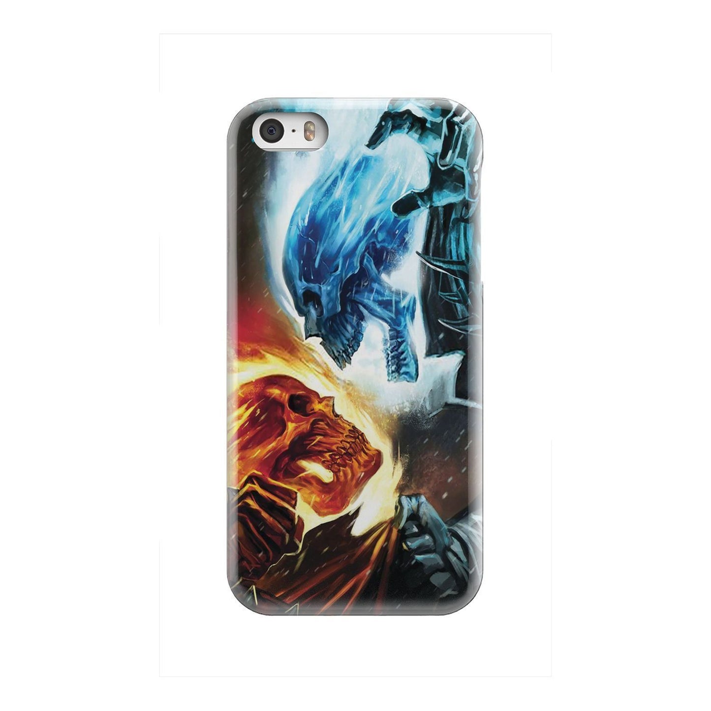 Fire and ice skull phone case-Phone Case-wc-fulfillment-iPhone SE-Vibe Cosy™
