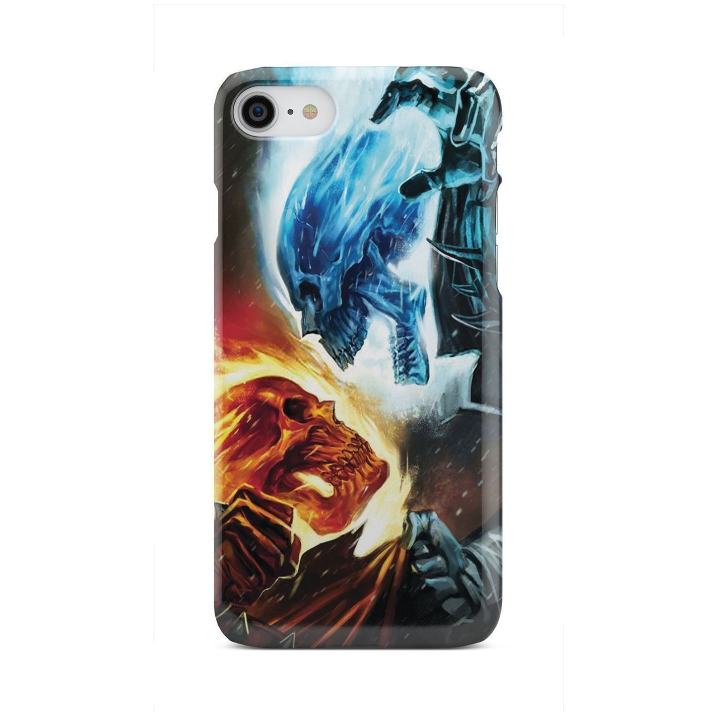 Fire and ice skull phone case-Phone Case-wc-fulfillment-iPhone 8-Vibe Cosy™