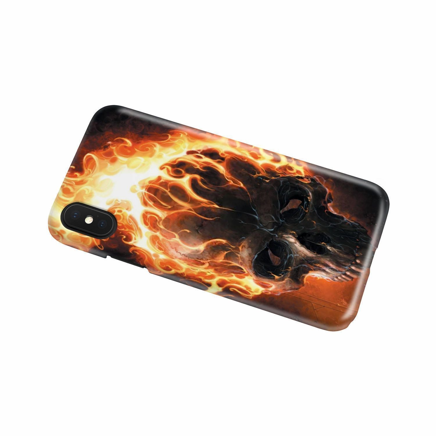 Fire skull 2 phone case-Phone Case-wc-fulfillment-iPhone X-Vibe Cosy™