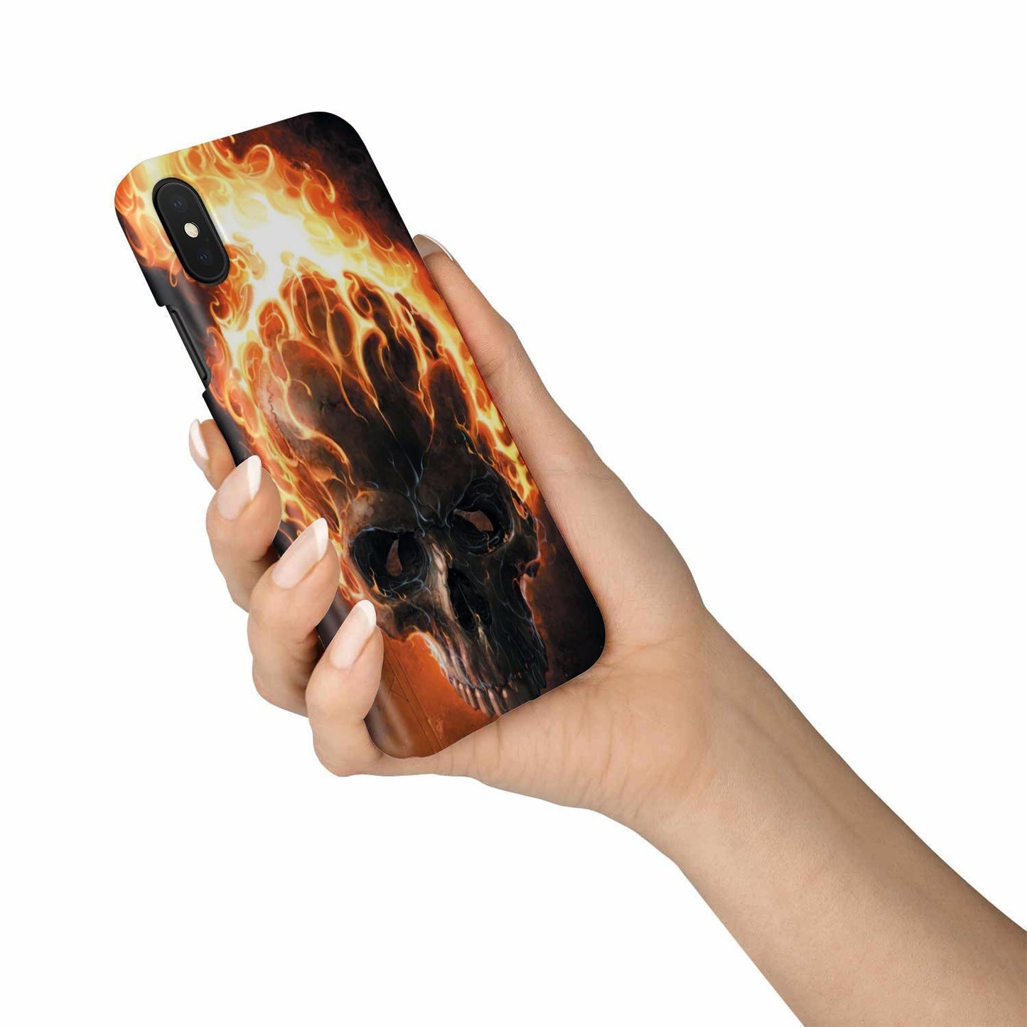 Fire skull 2 phone case-Phone Case-wc-fulfillment-iPhone X-Vibe Cosy™