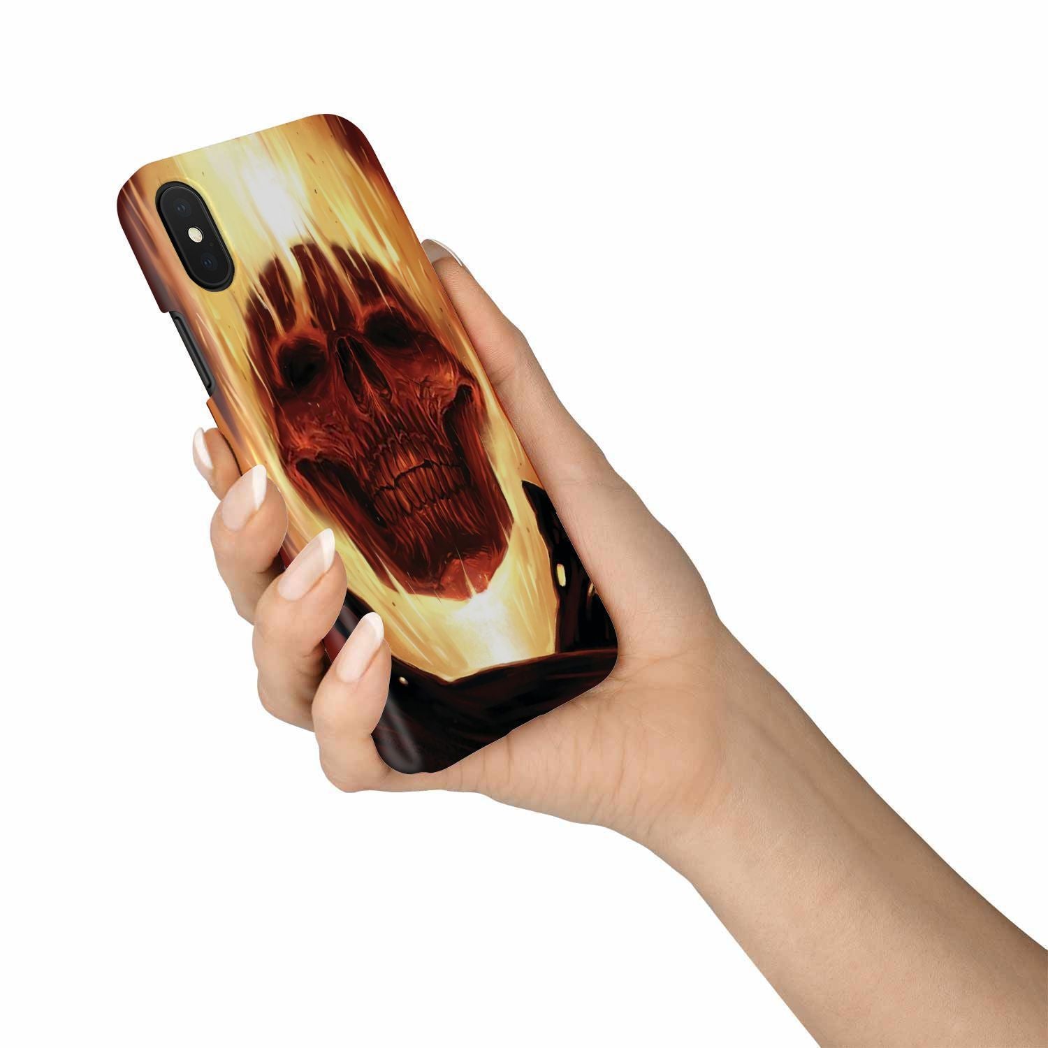 Fire skull 3 phone case-Phone Case-wc-fulfillment-iPhone X-Vibe Cosy™