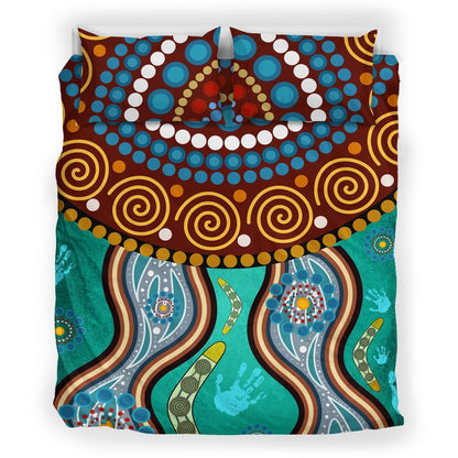 Aboriginal Duvet Cover River Australia Culture design print Bedding set
