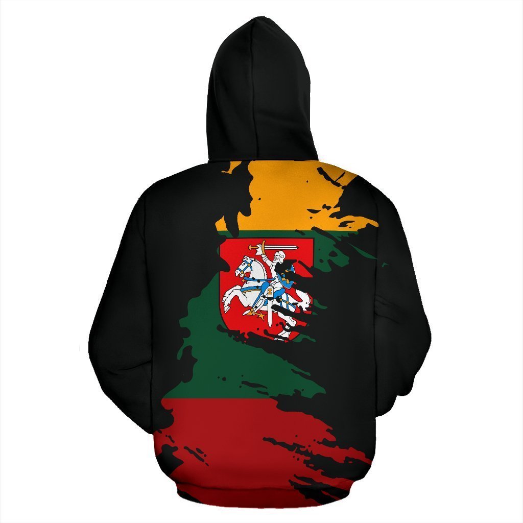 Lithuania Hoodie Flag Painting-Apparel-Phaethon-Hoodie-S-Vibe Cosy™