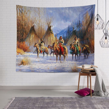 Native American 3D All Over Printed Tapestry
