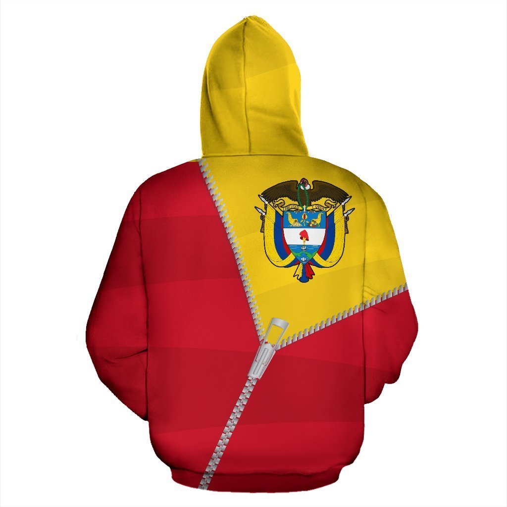 Colombia Hoodie With Curve Zipper Style-Apparel-Phaethon-Zip- Up Hoodie-S-Vibe Cosy™