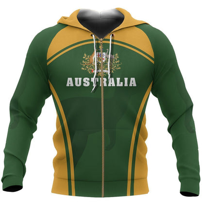 Australia Hoodie - Sport Style-Apparel-HD09-Zip-Hoodie-S-Vibe Cosy™