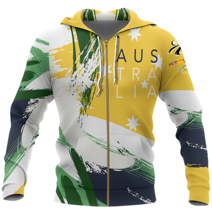 Love Australia x RTXtreme - Athletic Style Pullover Hoodie-Apparel-HD09-Zip-Hoodie-S-Vibe Cosy™