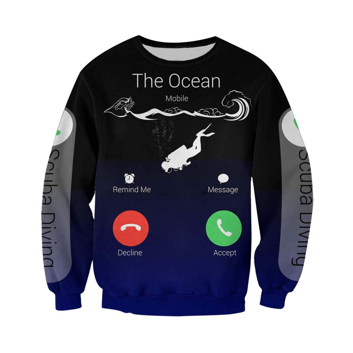 SCUBA DIVING THE OCEAN IS CALLING 3D ALL OVER PRINTED SHIRTS MP833-Apparel-MP-Hoodie-S-Vibe Cosy™