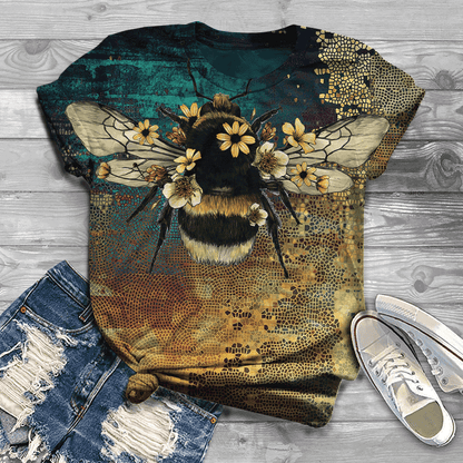 Bee 3D All Over Print Hoodie MP849-Apparel-MP-T shirt-S-Vibe Cosy™