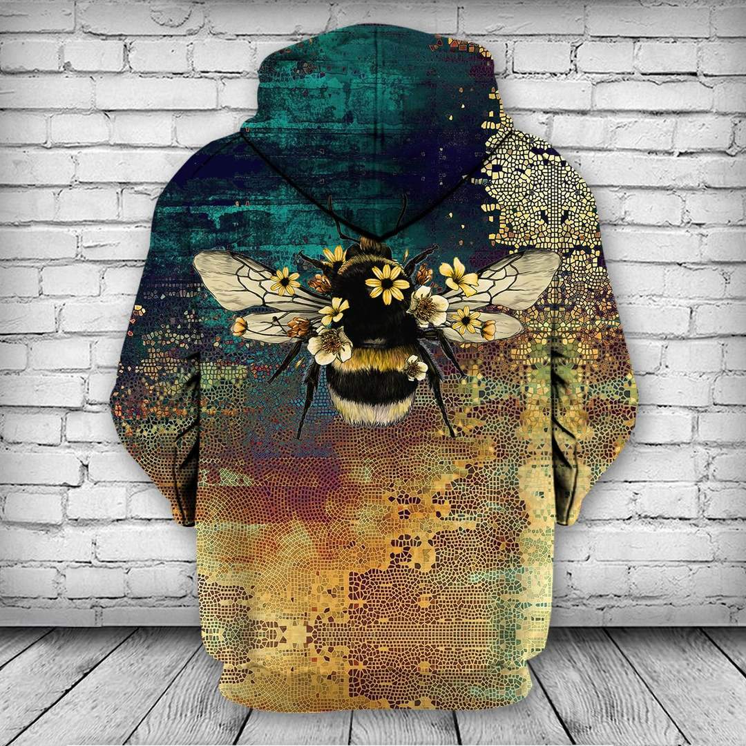 Bee 3D All Over Print Hoodie MP849-Apparel-MP-Hoodie-S-Vibe Cosy™