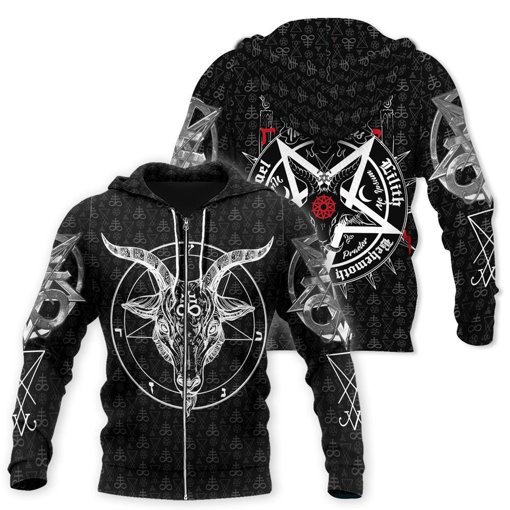 Satanic 5 Letters 3D All Over Printed Hoodie MP855-Apparel-MP-Zip-up Hoodie-S-Vibe Cosy™
