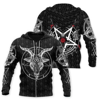 Satanic 5 Letters 3D All Over Printed Hoodie MP855-Apparel-MP-Zip-up Hoodie-S-Vibe Cosy™