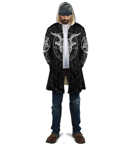 Satanic 5 Letters Hooded Coat MP855-Apparel-MP-Coat-S-Vibe Cosy™
