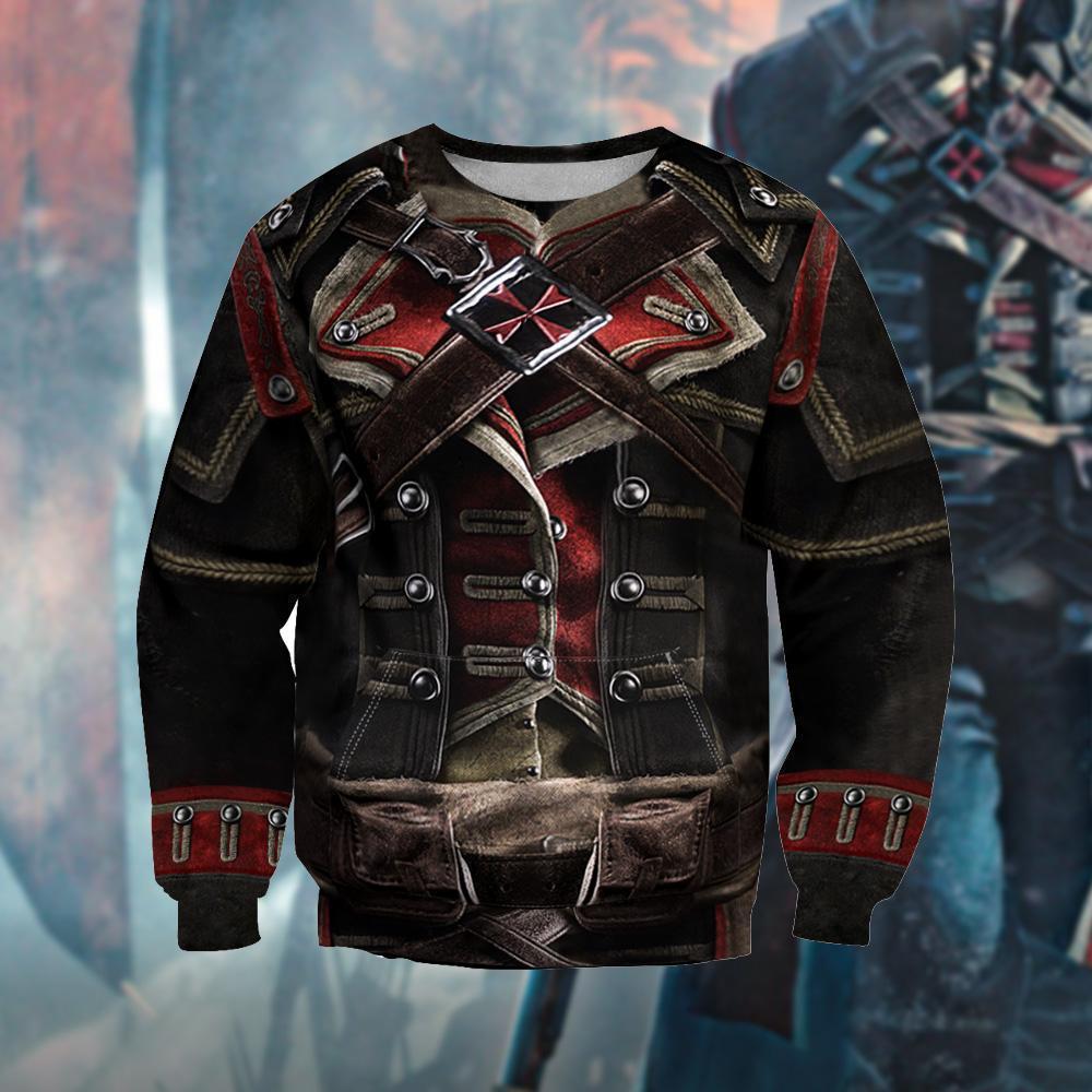 3D All Over Printed Assassin Knights Templar Tops-Apparel-MP-Sweatshirt-S-Vibe Cosy™