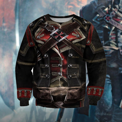 3D All Over Printed Assassin Knights Templar Tops-Apparel-MP-Sweatshirt-S-Vibe Cosy™