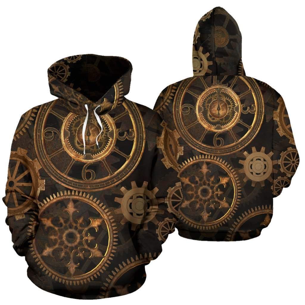 Steampunk Gears Hoodies HG3181-Apparel-HG-Hoodie-S-Vibe Cosy™