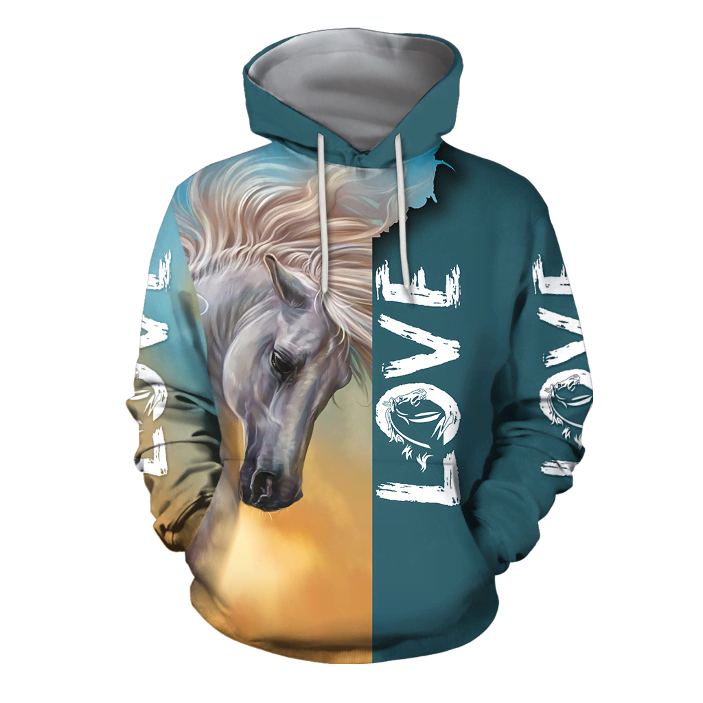3D Arabian White Horse Shirt - Winter Set for Men and Women JJ16112-Apparel-NNK-Hoodie-S-Vibe Cosy™