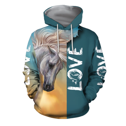 3D Arabian White Horse Shirt - Winter Set for Men and Women JJ16112-Apparel-NNK-Hoodie-S-Vibe Cosy™