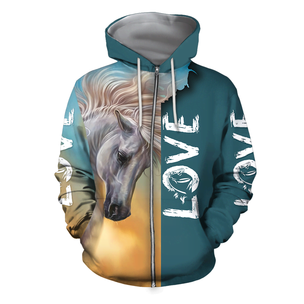 3D Arabian White Horse Shirt - Winter Set for Men and Women JJ16112-Apparel-NNK-Hoodie-S-Vibe Cosy™