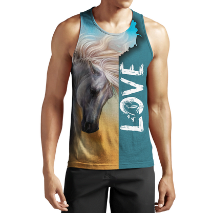 3D Arabian White Horse Shirt - Winter Set for Men and Women JJ16112-Apparel-NNK-Tank Top-S-Vibe Cosy™
