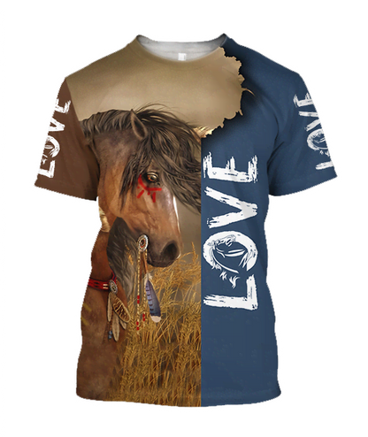 3D Akhal Teke Horse Shirt - Winter Set for Men and Women JJ1613-Apparel-NNK-T-Shirt-S-Vibe Cosy™