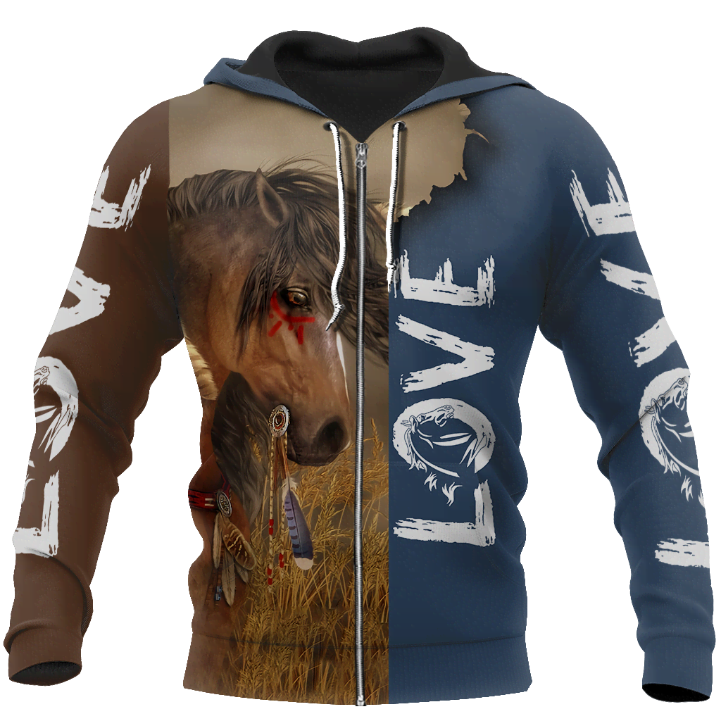 3D Akhal Teke Horse Shirt - Winter Set for Men and Women JJ1613-Apparel-NNK-Zipped Hoodie-S-Vibe Cosy™