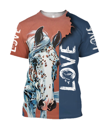 3D Appaloosa Horse Shirt - Winter Set for Men and Women JJ1614-Apparel-NNK-T-Shirt-S-Vibe Cosy™