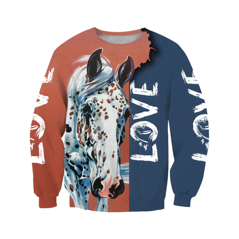3D Appaloosa Horse Shirt - Winter Set for Men and Women JJ1614-Apparel-NNK-Sweat Shirt-S-Vibe Cosy™