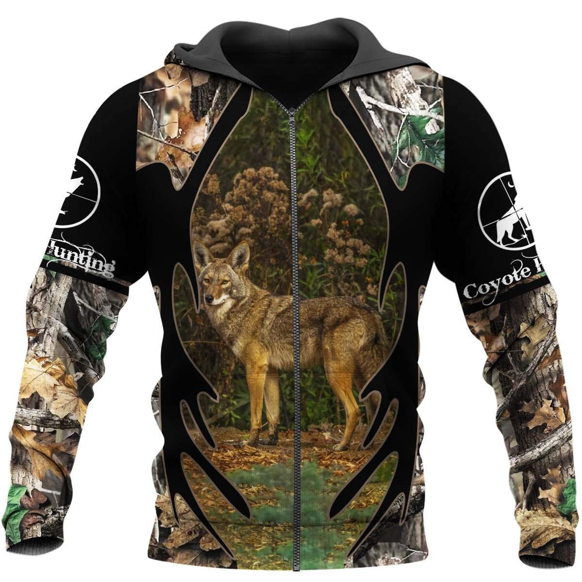 Coyote Hunting 3D All Over Printed Shirts for Men and Women MP880-Apparel-MP-zip-up hoodie-S-Vibe Cosy™