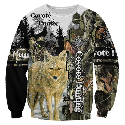 Coyote Hunting 3D All Over Printed Shirts for Men and Women MP883-Apparel-MP-Hoodie-S-Vibe Cosy™