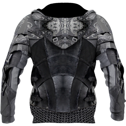 3D Printed Hoodie Chainmail Knight Armor Clothes MP799-Apparel-MP-Hoodie-S-Vibe Cosy™