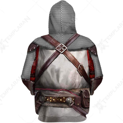 KNIGHT TEMPLAR CHAINMAIL 3D OVER PRINTED HOODIE MP885-Apparel-MP-Hoodie-S-Vibe Cosy™