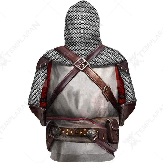 KNIGHT TEMPLAR CHAINMAIL 3D OVER PRINTED HOODIE MP885-Apparel-MP-Hoodie-S-Vibe Cosy™