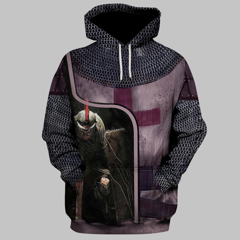 KNIGHT TEMPLAR CHAINMAIL 3D OVER PRINTED HOODIE SWEATER MP884-Apparel-MP-Hoodie-S-Vibe Cosy™