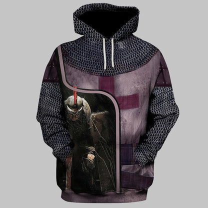 KNIGHT TEMPLAR CHAINMAIL 3D OVER PRINTED HOODIE SWEATER MP884-Apparel-MP-Hoodie-S-Vibe Cosy™