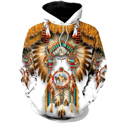 NATIVE AMERICAN 3D OVER PRINTED HOODIE SWEATER MP887-Apparel-MP-Hoodie-S-Vibe Cosy™