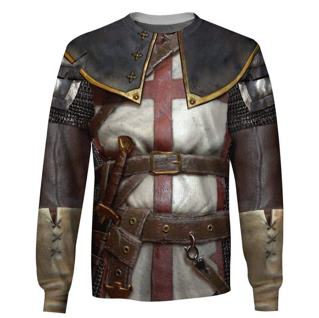 KNIGHT TEMPLAR CHAINMAIL 3D OVER PRINTED HOODIE SWEATER MP886-Apparel-MP-sweatshirt-S-Vibe Cosy™