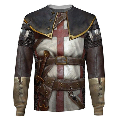 KNIGHT TEMPLAR CHAINMAIL 3D OVER PRINTED HOODIE SWEATER MP886-Apparel-MP-sweatshirt-S-Vibe Cosy™