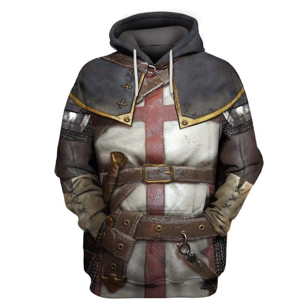 KNIGHT TEMPLAR CHAINMAIL 3D OVER PRINTED HOODIE SWEATER MP886-Apparel-MP-Hoodie-S-Vibe Cosy™
