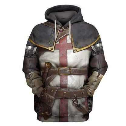 KNIGHT TEMPLAR CHAINMAIL 3D OVER PRINTED HOODIE SWEATER MP886-Apparel-MP-Hoodie-S-Vibe Cosy™