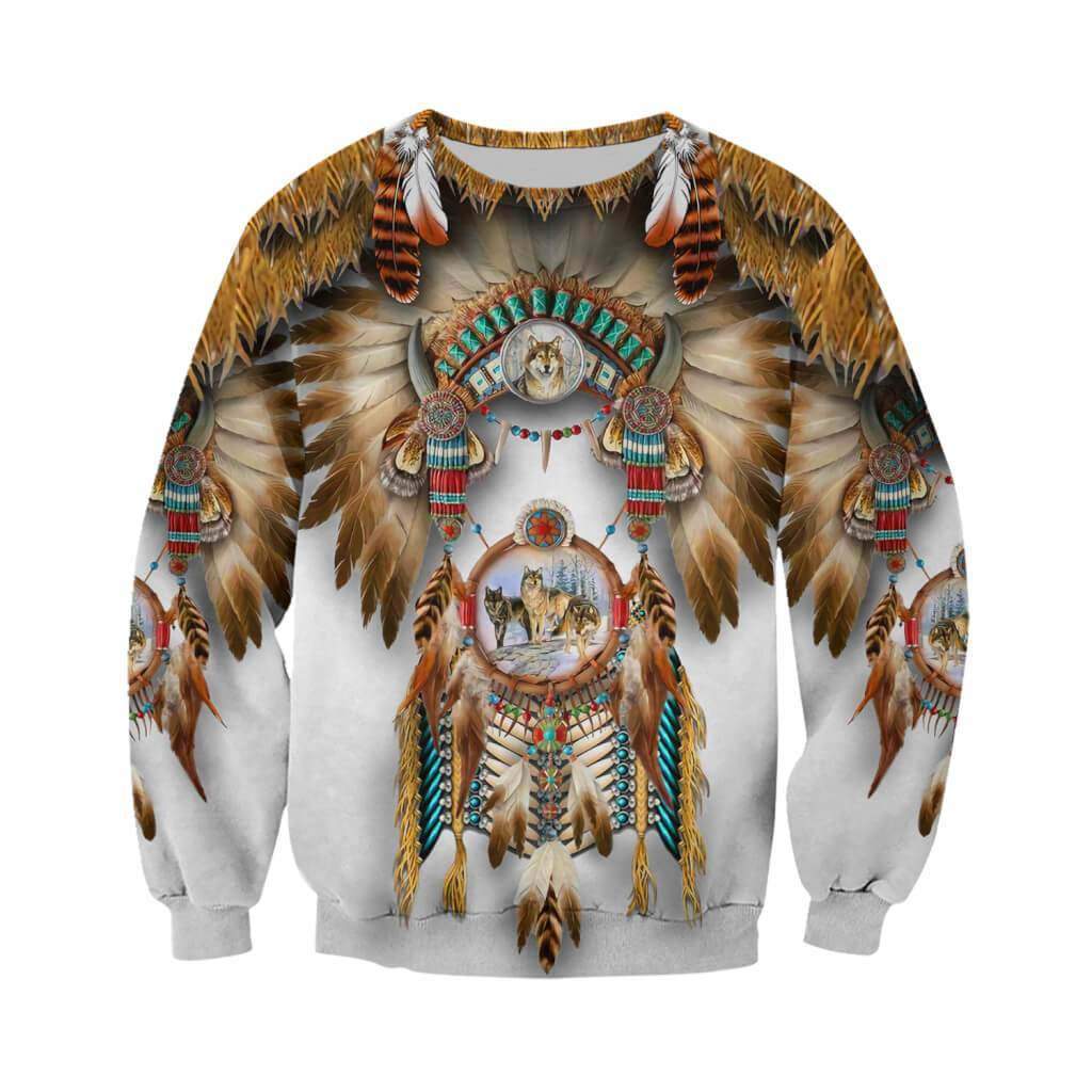 NATIVE AMERICAN 3D OVER PRINTED HOODIE SWEATER MP887-Apparel-MP-sweatshirt-S-Vibe Cosy™