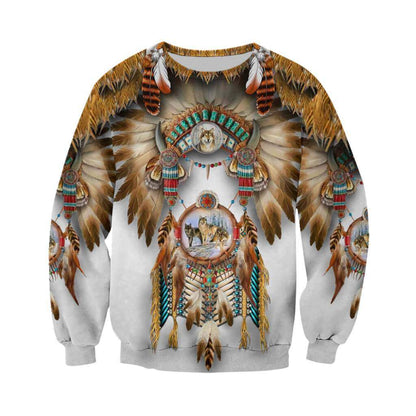 NATIVE AMERICAN 3D OVER PRINTED HOODIE SWEATER MP887-Apparel-MP-sweatshirt-S-Vibe Cosy™