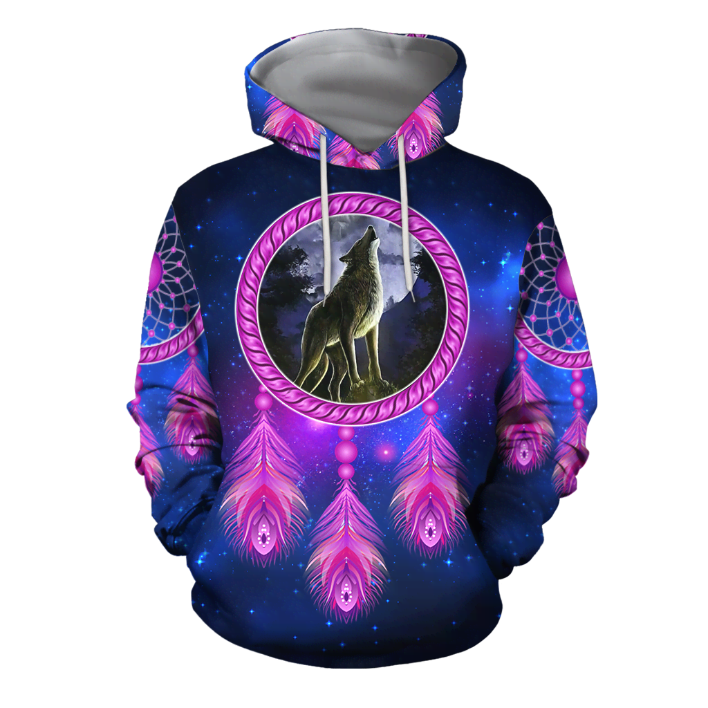 Native Wolf 3D All Over Printed Hoodie MP873-Apparel-MP-Hoodie-S-Vibe Cosy™